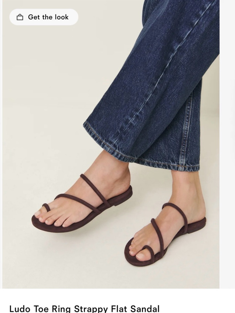 Reformation Ludo toe ring strappy flat sandal